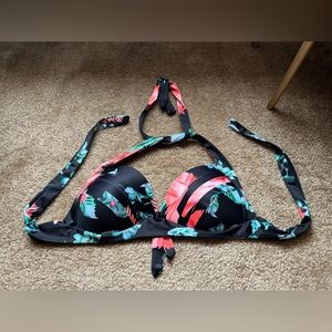 Cocoship size large floral bikini top